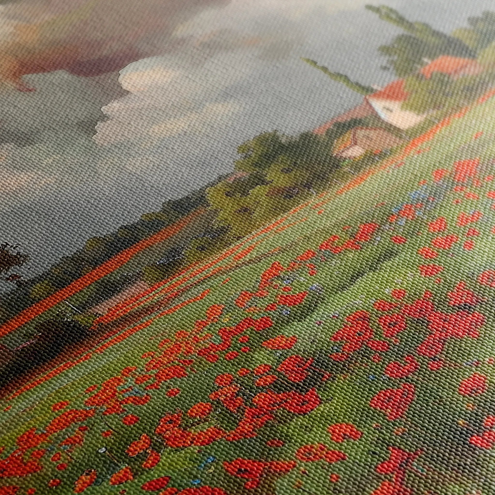 Floral 625 Canvas Art 60 x 40 cm / Black