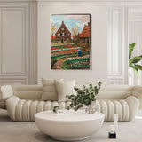 Floral 626 Canvas Art 60 x 40 cm / Black