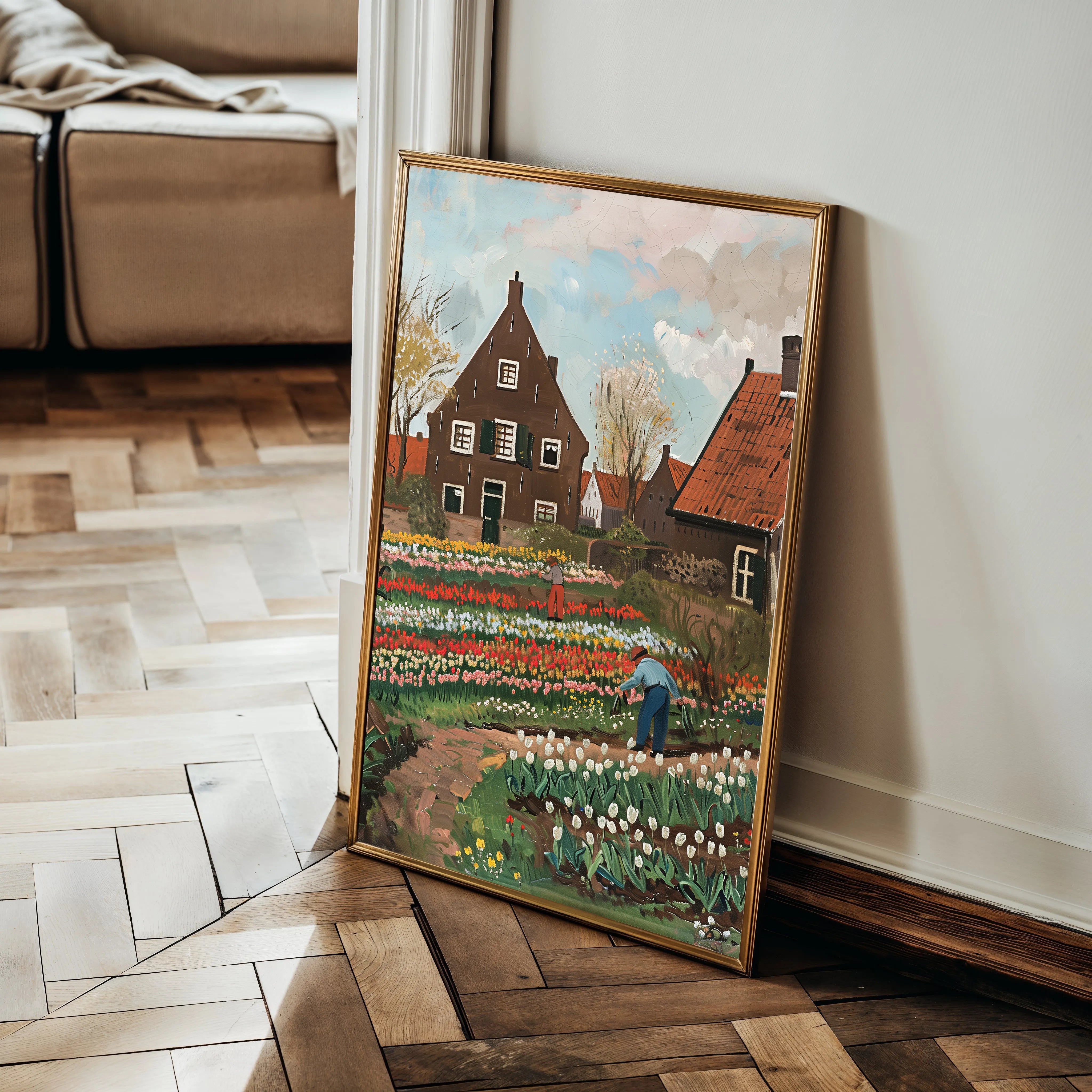 Floral 626 Canvas Art 60 x 40 cm / Black
