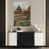 Floral 626 Canvas Art 60 x 40 cm / Black