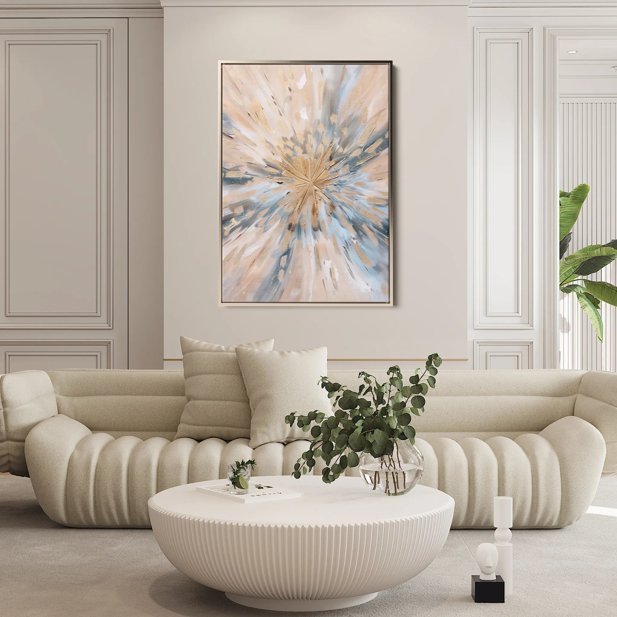 Floral 627 Canvas Art 60 x 40 cm / Black