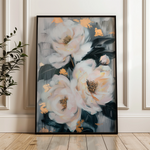 Floral 628 Canvas Art 60 x 40 cm / Black