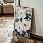 Floral 628 Canvas Art 60 x 40 cm / Black