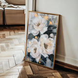 Floral 628 Canvas Art 60 x 40 cm / Black