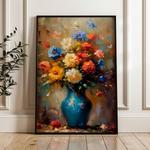 Floral 629 Canvas Art 60 x 40 cm / Black