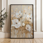Floral 630 Canvas Art 60 x 40 cm / Black
