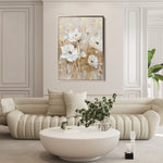 Floral 630 Canvas Art 60 x 40 cm / Black