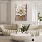 Floral 632 Canvas Art 60 x 40 cm / Black