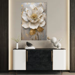 Floral 632 Canvas Art 60 x 40 cm / Black