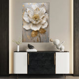 Floral 632 Canvas Art 60 x 40 cm / Black