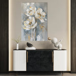Floral 633 Canvas Art 60 x 40 cm / Black
