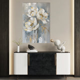 Floral 633 Canvas Art 60 x 40 cm / Black