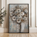Floral 634 Canvas Art 60 x 40 cm / Black