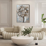 Floral 634 Canvas Art 60 x 40 cm / Black