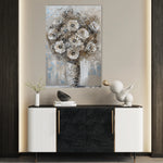 Floral 634 Canvas Art 60 x 40 cm / Black