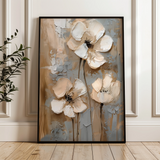 Floral 635 Canvas Art 60 x 40 cm / Black