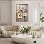 Floral 635 Canvas Art 60 x 40 cm / Black
