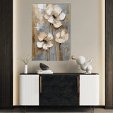 Floral 635 Canvas Art 60 x 40 cm / Black