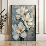 Floral 636 Canvas Art 60 x 40 cm / Black