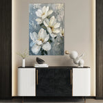 Floral 636 Canvas Art 60 x 40 cm / Black