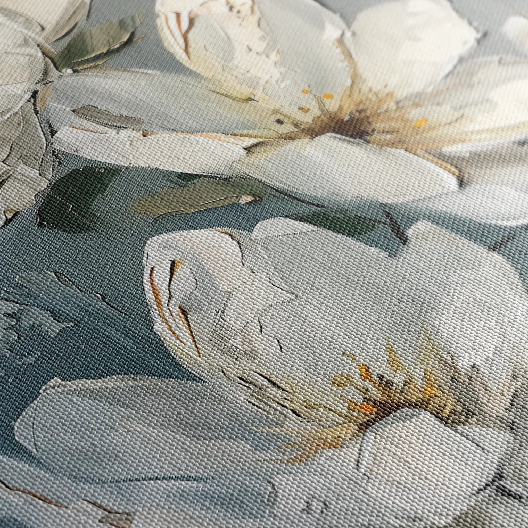 Floral 636 Canvas Art 60 x 40 cm / Black