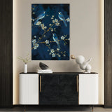Floral 637 Canvas Art 60 x 40 cm / Black