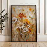 Floral 638 Canvas Art 60 x 40 cm / Black