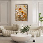 Floral 638 Canvas Art 60 x 40 cm / Black