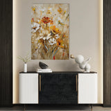 Floral 638 Canvas Art 60 x 40 cm / Black
