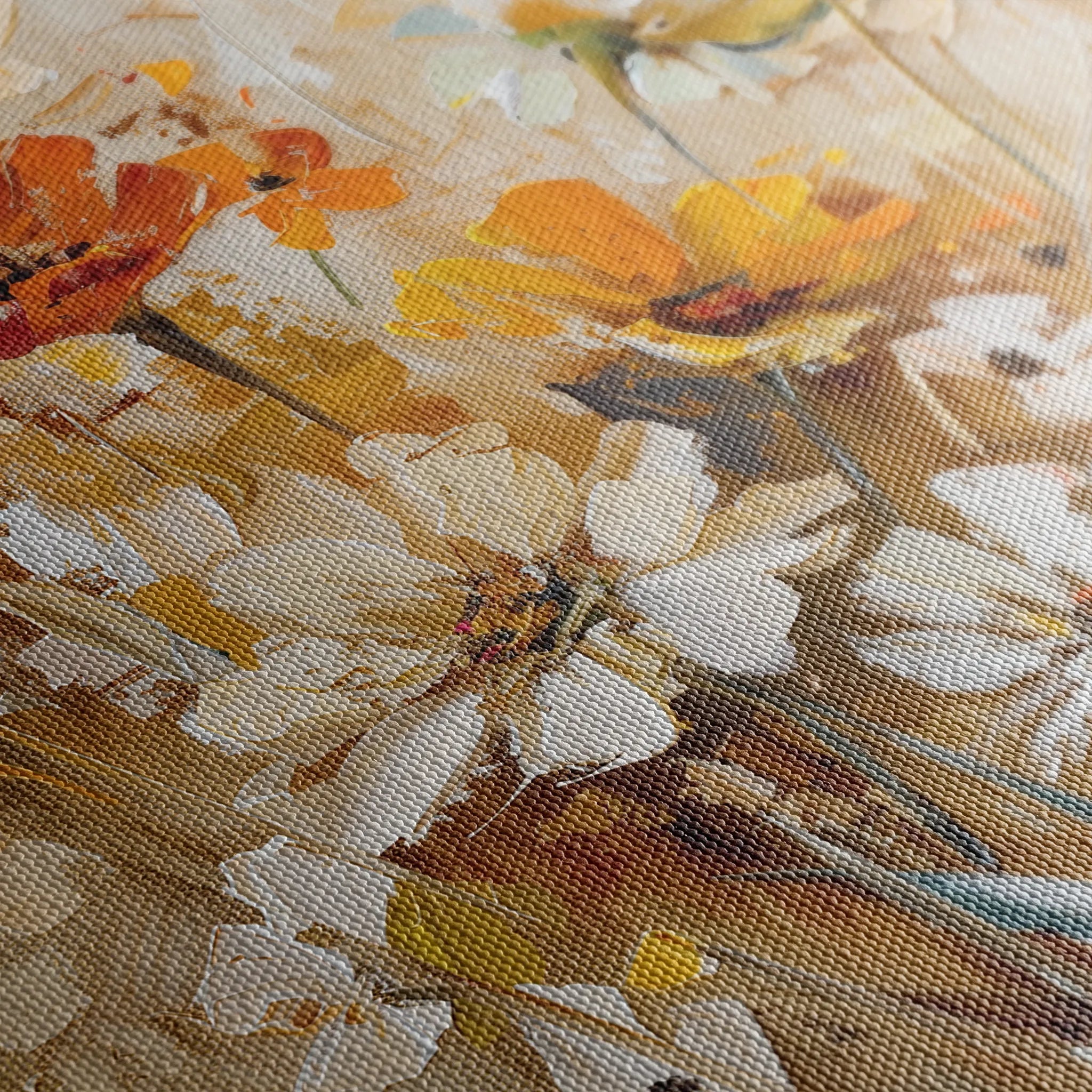 Floral 638 Canvas Art 60 x 40 cm / Black