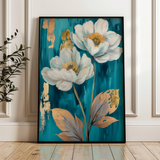 Floral 639 Canvas Art 60 x 40 cm / Black