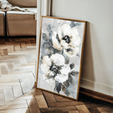 Floral 640 Canvas Art 60 x 40 cm / Black