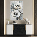 Floral 640 Canvas Art 60 x 40 cm / Black