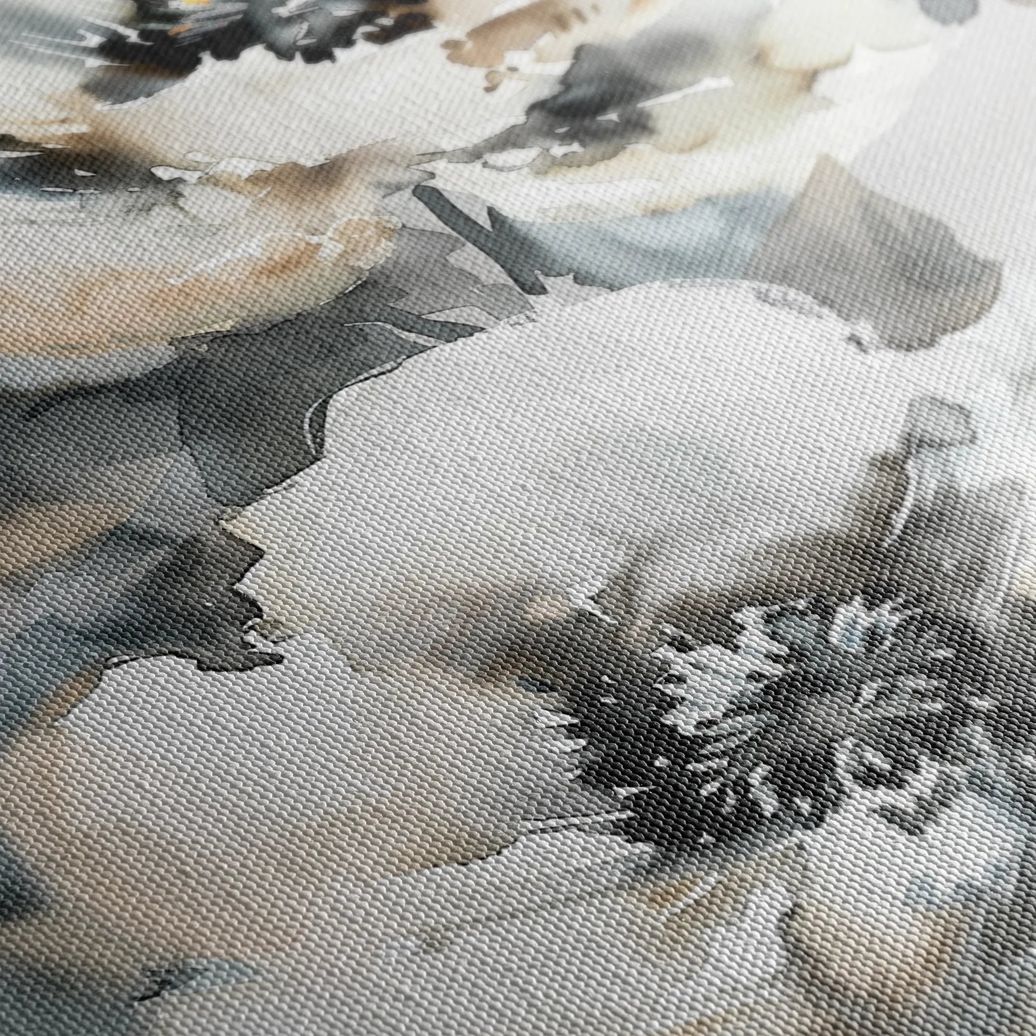Floral 640 Canvas Art 60 x 40 cm / Black