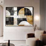 Abstract 641 Canvas Art 60 x 40 cm / Black