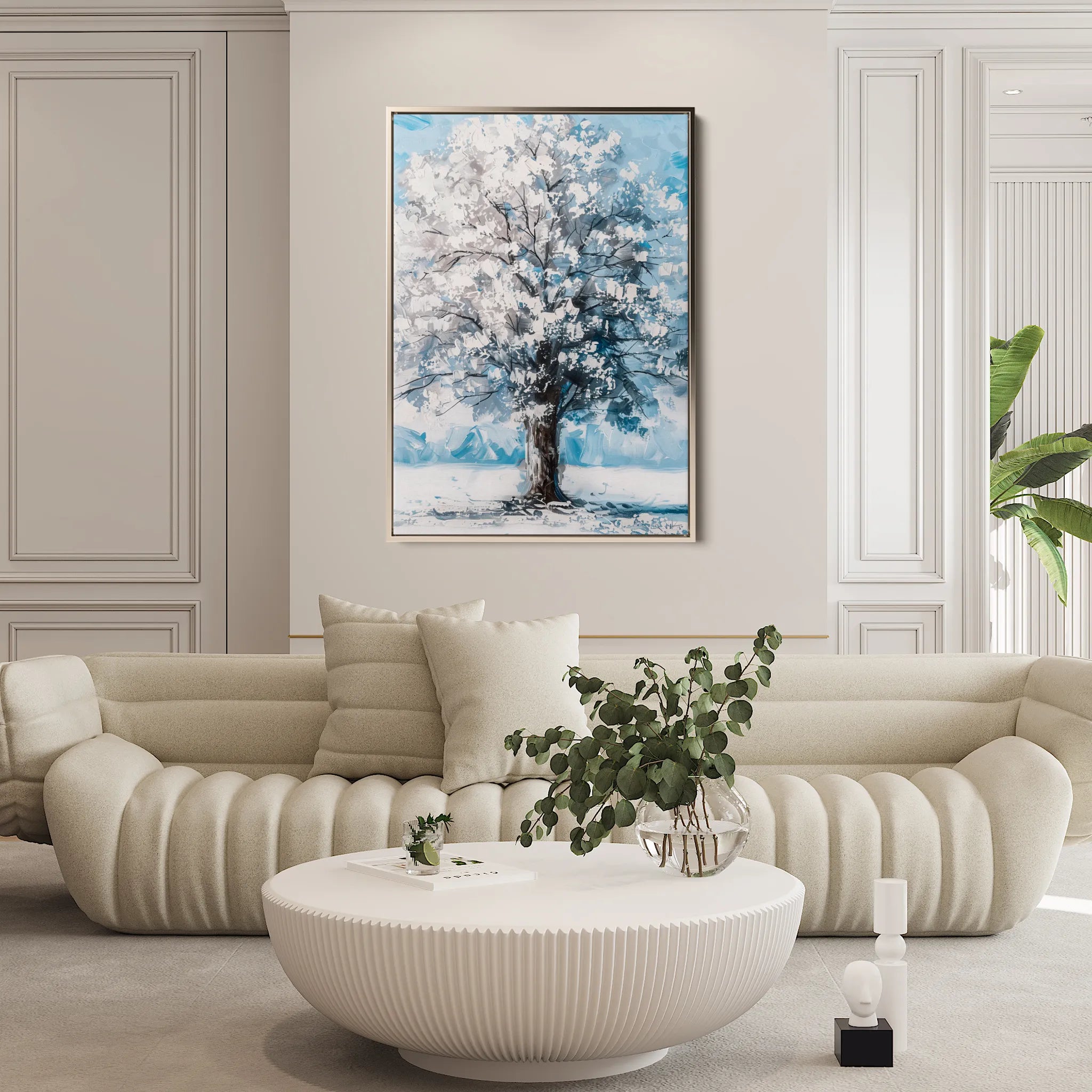 Floral 641 Canvas Art 60 x 40 cm / Black