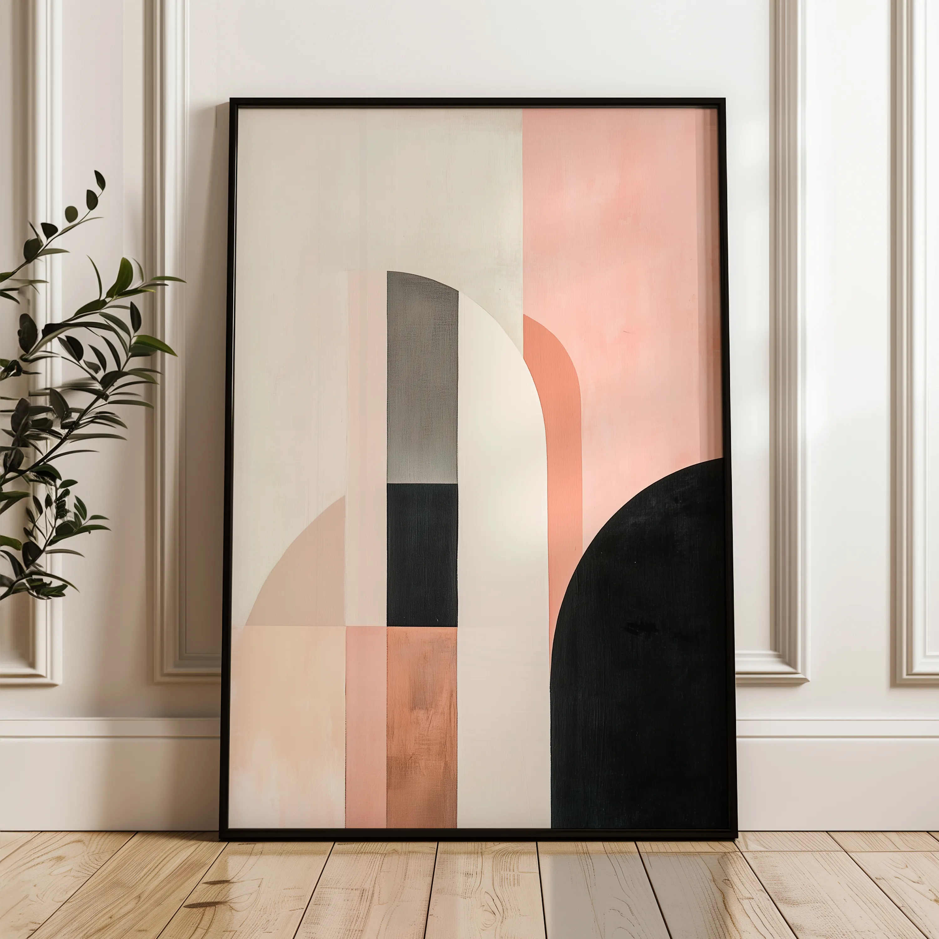 Abstract 643 Canvas Art 60 x 40 cm / Black