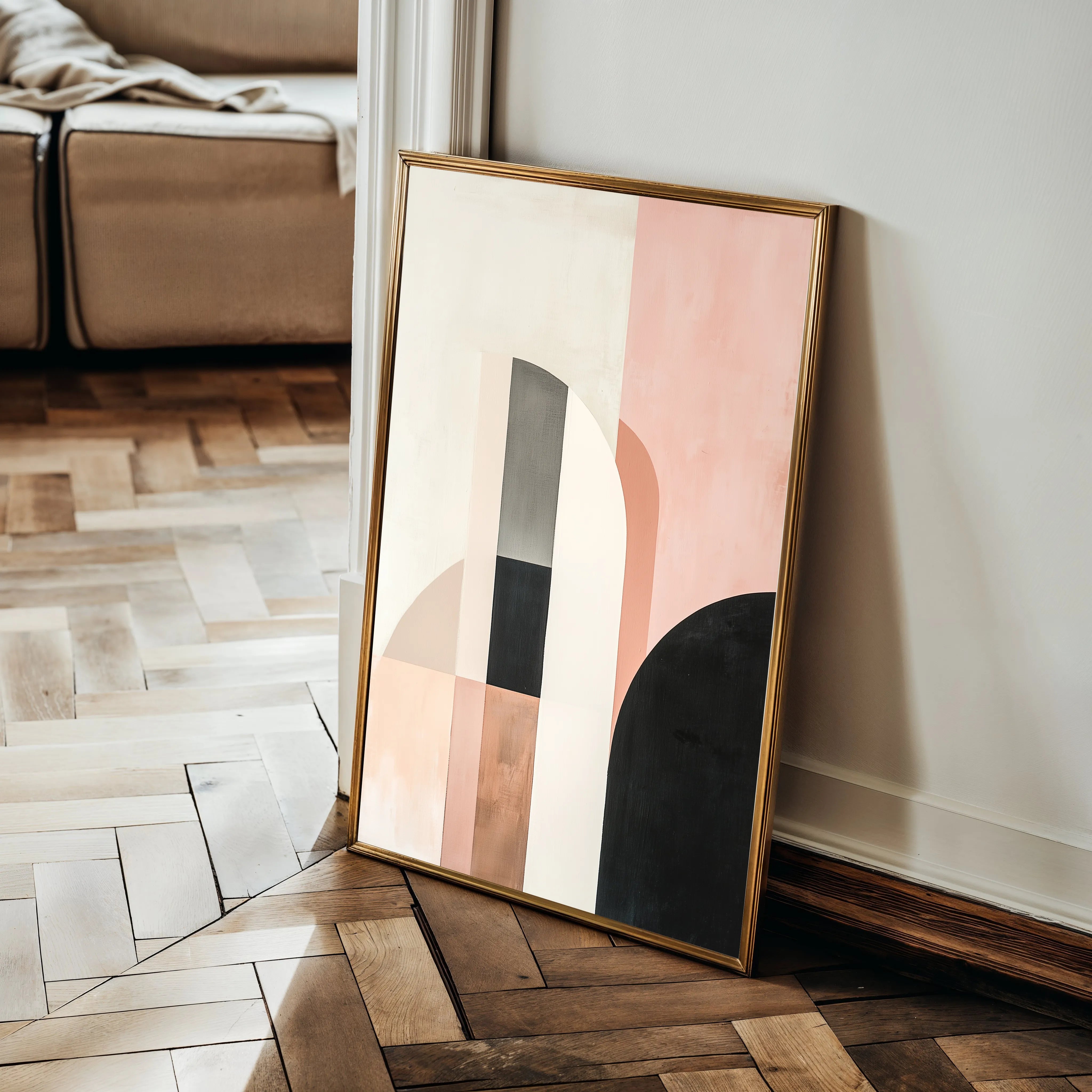 Abstract 643 Canvas Art 60 x 40 cm / Black