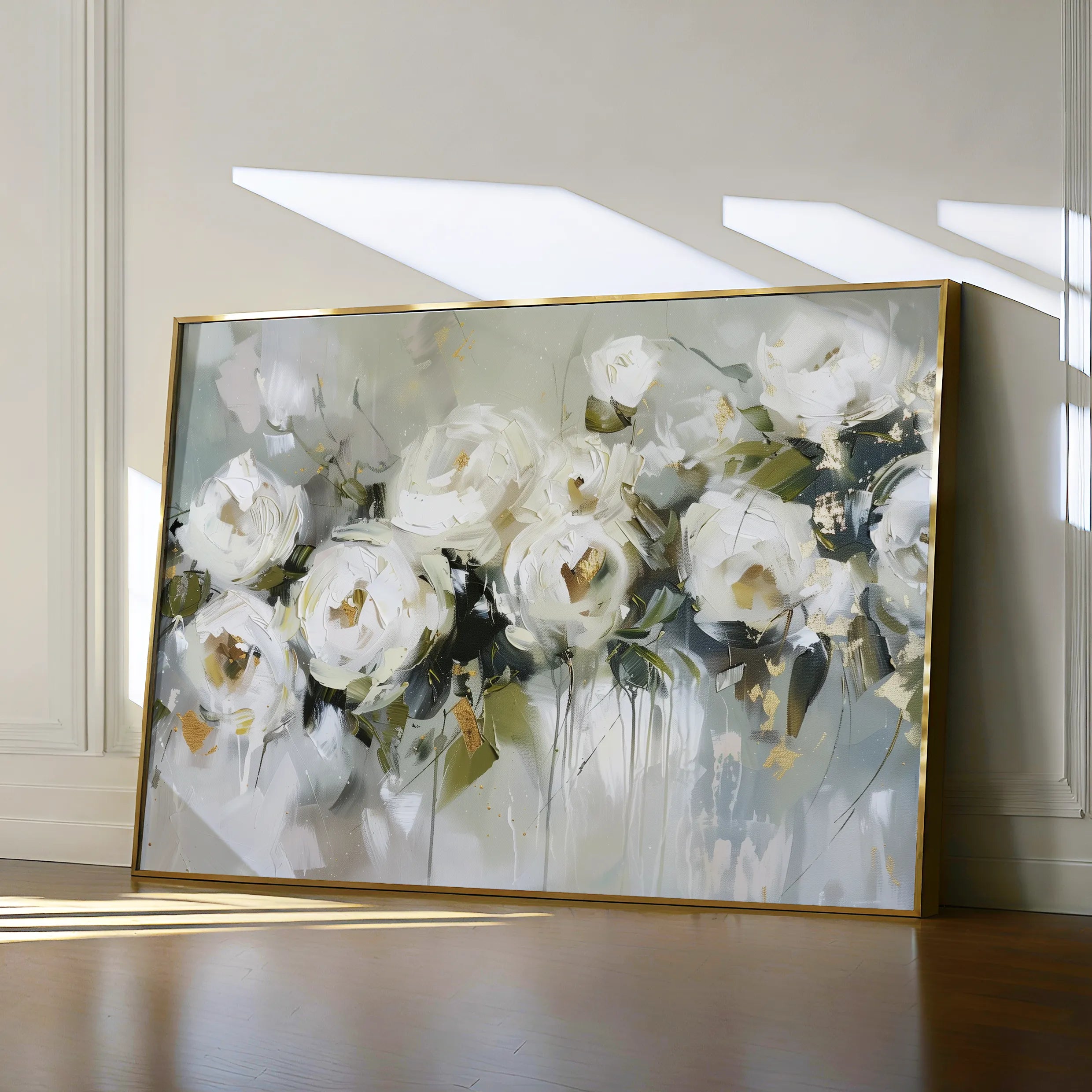 Floral 643 Canvas Art 60 x 40 cm / Black