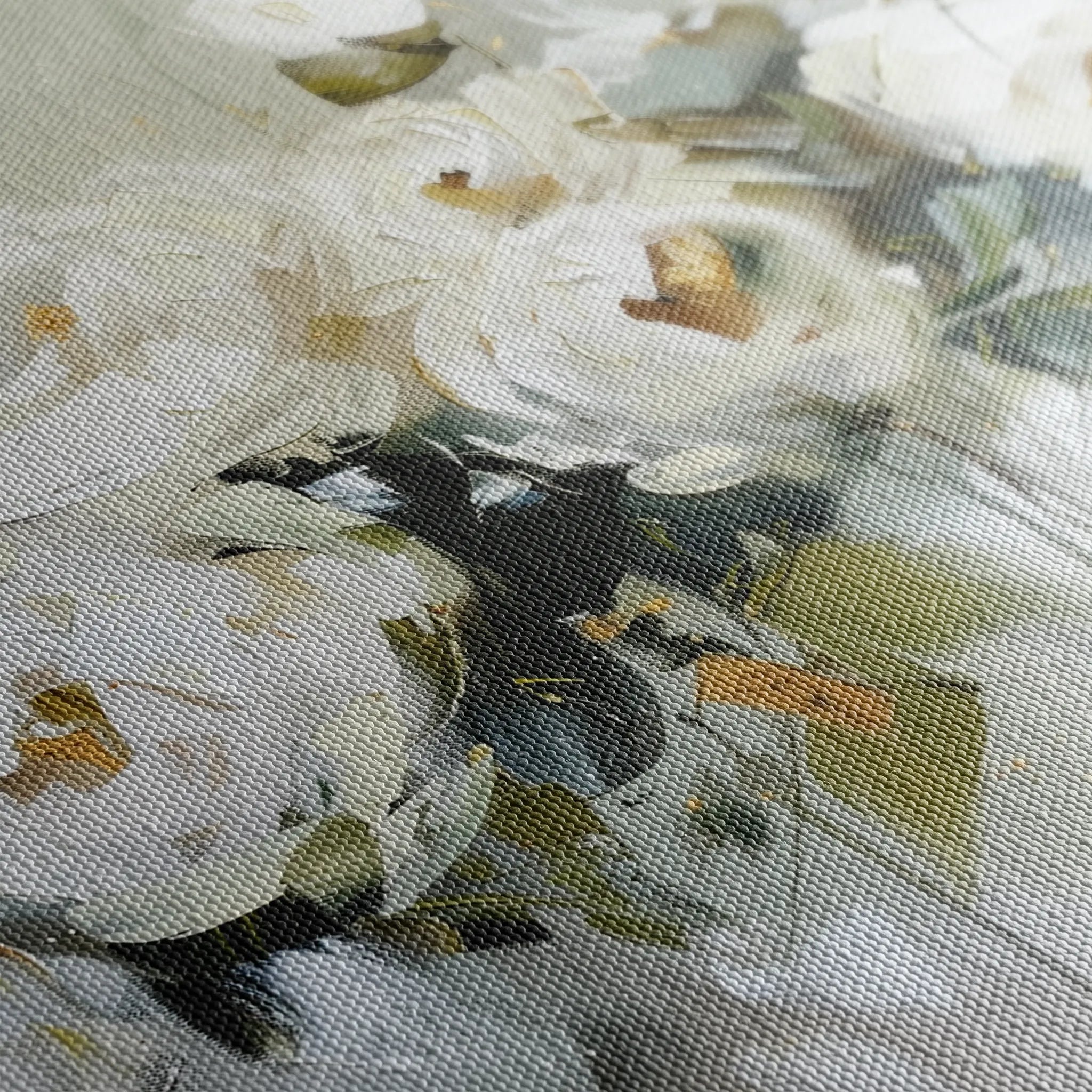 Floral 643 Canvas Art 60 x 40 cm / Black