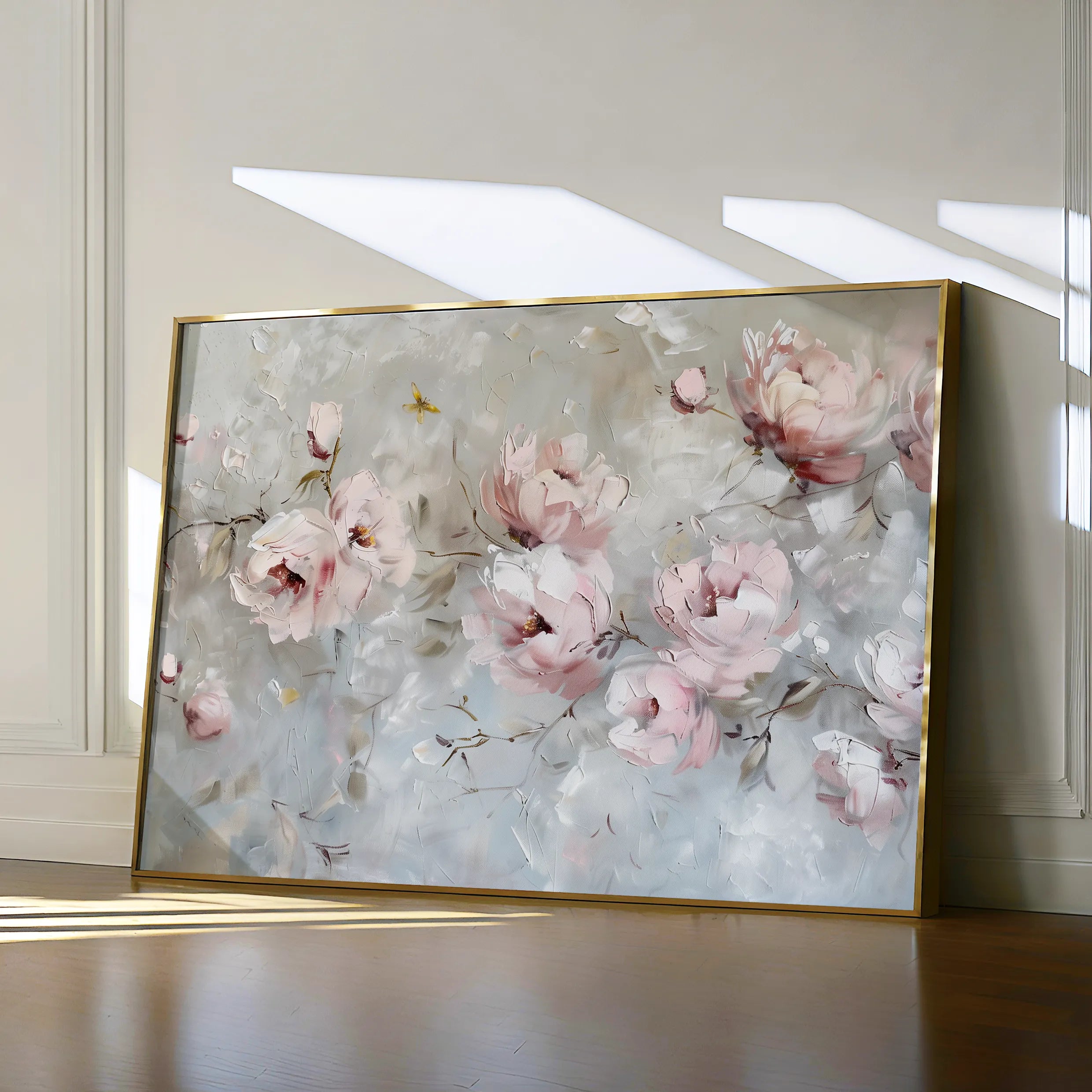 Floral 644 Canvas Art 60 x 40 cm / Black