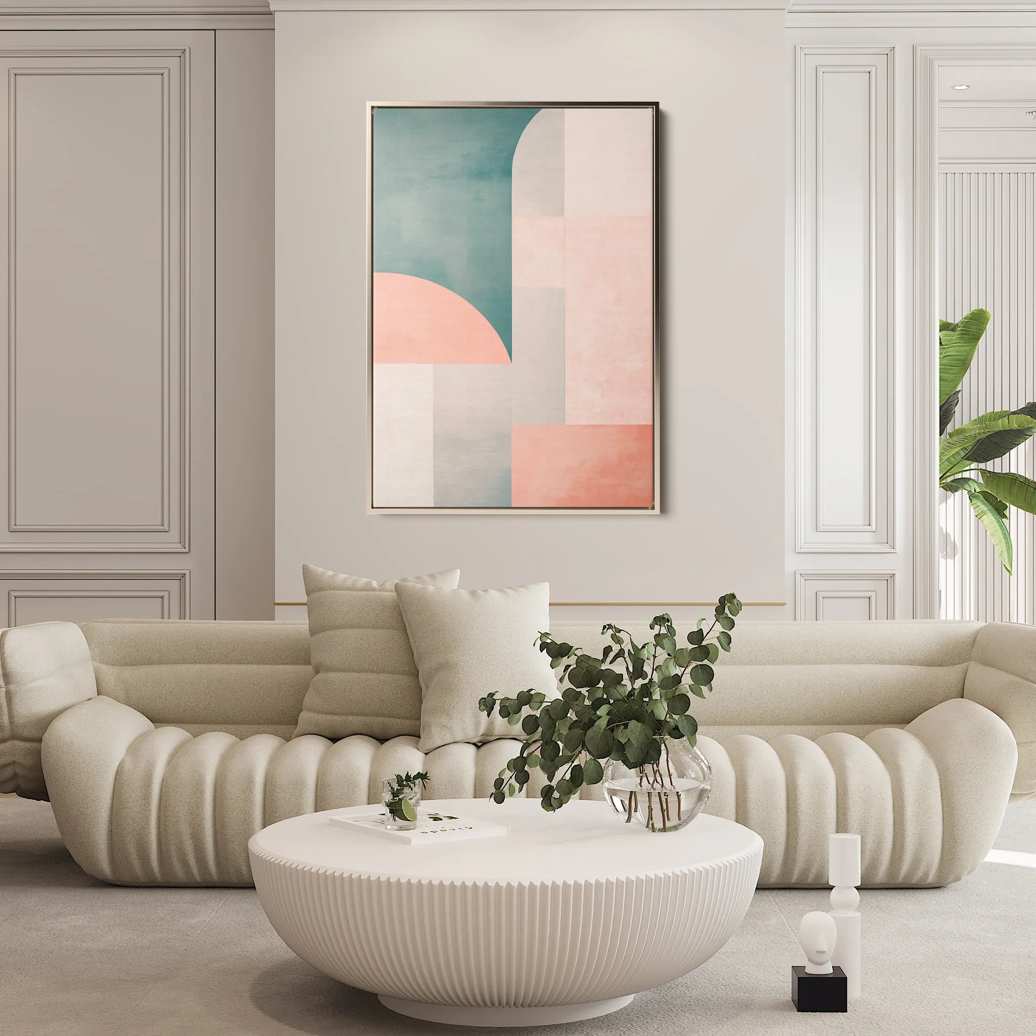 Abstract 645 Canvas Art 60 x 40 cm / Black