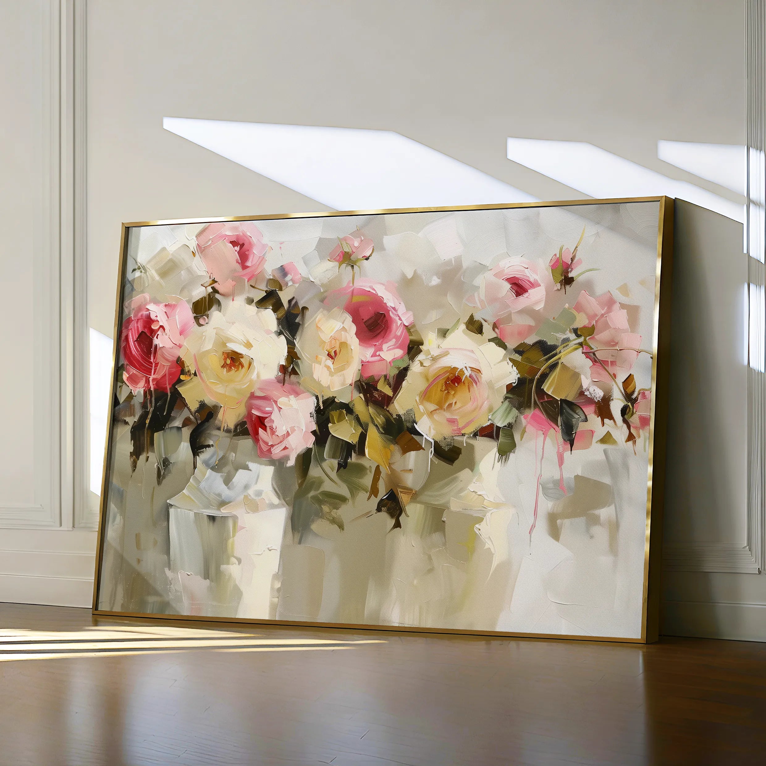 Floral 645 Canvas Art 60 x 40 cm / Black