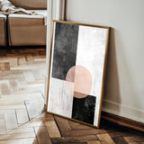 Abstract 646 Canvas Art 60 x 40 cm / Black