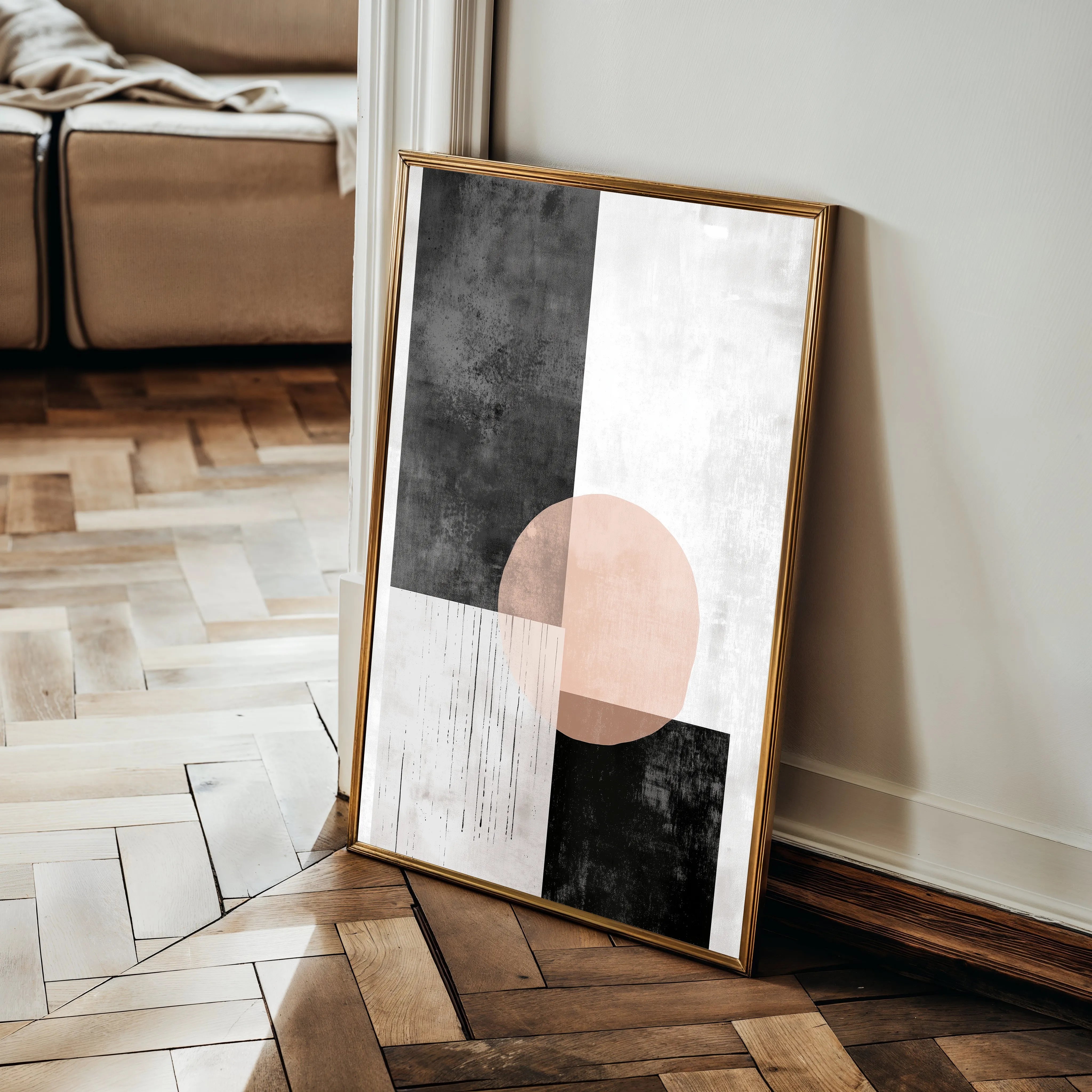 Abstract 646 Canvas Art 60 x 40 cm / Black