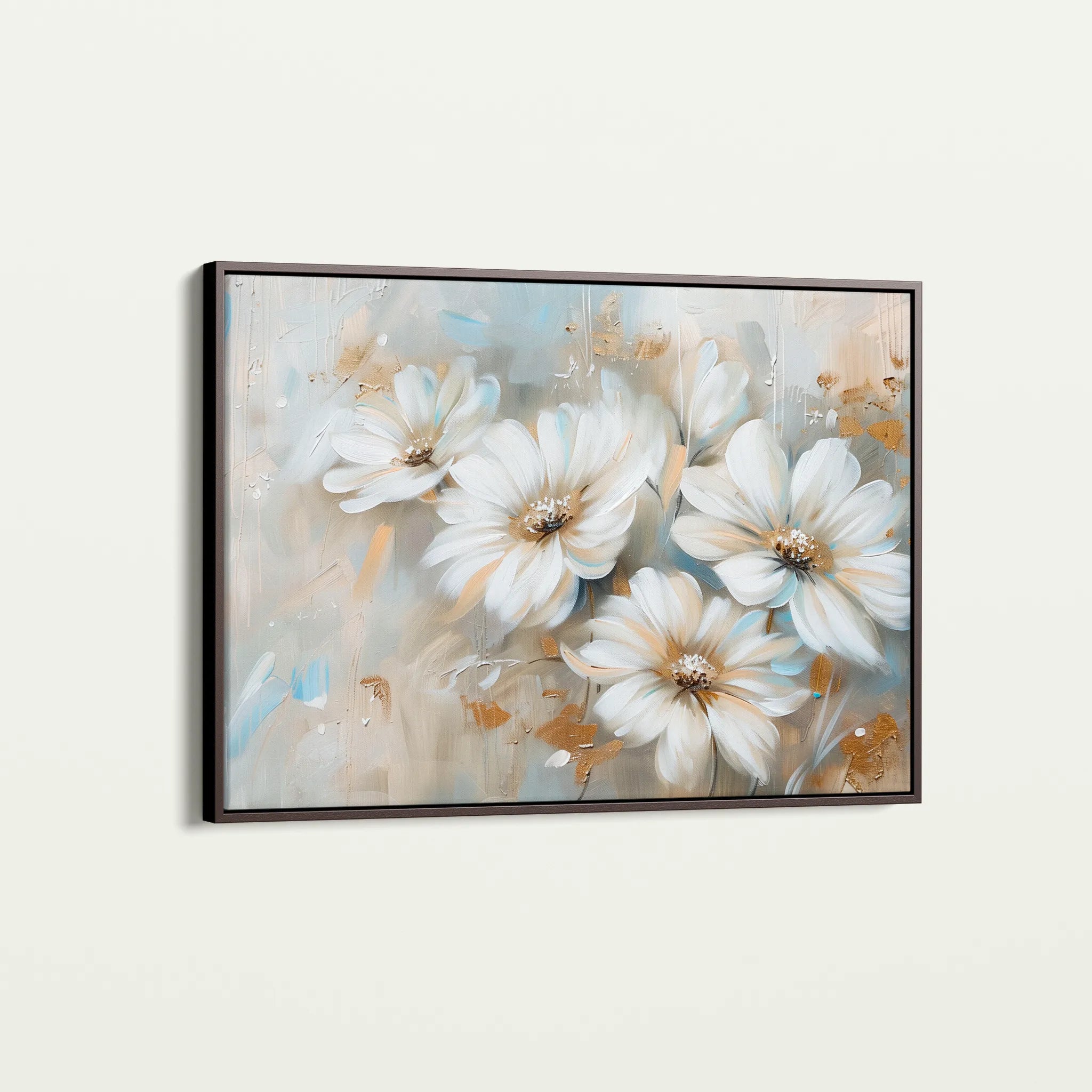 Floral 646 Canvas Art 60 x 40 cm / Black
