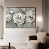 Floral 647 Canvas Art 60 x 40 cm / Black