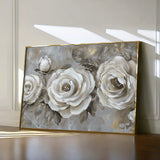 Floral 647 Canvas Art 60 x 40 cm / Black