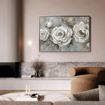Floral 647 Canvas Art 60 x 40 cm / Black