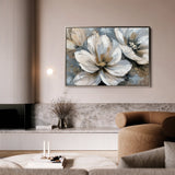Floral 648 Canvas Art 60 x 40 cm / Black